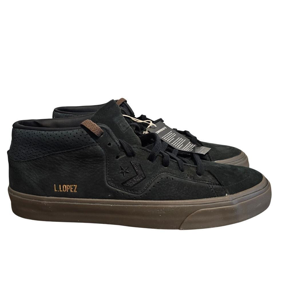 Converse Louie Lopez Pro Mid Sneakers Men Sz 11.5 Black Laceup Grunge Skater NWT